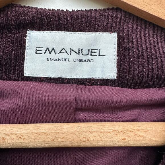 Emanuel Ungaro Vintage Purple Corduroy Blazer Medium - Picture 2 of 6